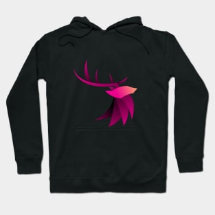 low poly deer head Hoodie